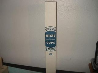 VINTAGE DIXIE CUP DISPENSER WITH CARTOON SAFETY CUPS