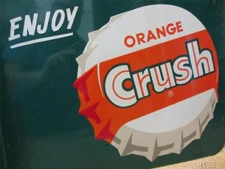 Vintage Orange Crush Double Sided Sign Antique Soda Pop Cola Flange