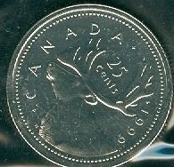 1999 PL Proof Like Quarter 25 Cent 99 Canada/Canadian BU Coin Un