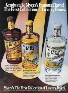 1981 Myerss Rum Graduate to Famous Flavor Ad
