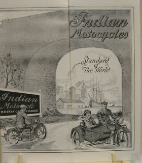 1924 Indian Motorcycle Sales Brochure Featuring All Models ,Equipment
