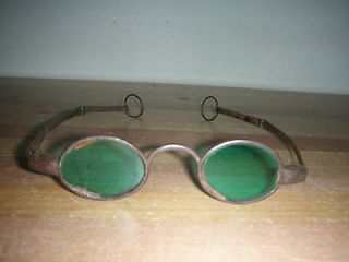 Antique Revolutionary War Period Spectacles Eye Glasses Green Lenses