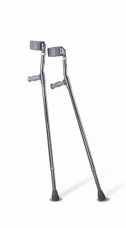 Adult Aluminum Forearm Crutch Pair Two Crutches Disability Arm Cuff