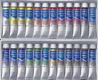 REEVES WATERCOLOR PAINTS ~ 24 DIFFERENT COLORS