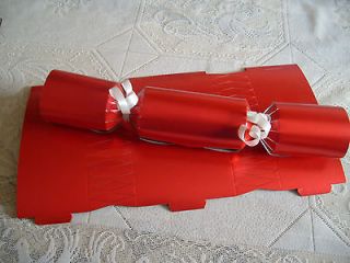 OR 6 15 RED MAKE YOUR OWN CRACKERS CHRISTMAS WEDDING FREE P+P