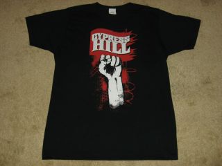 Cypress Hill Raised Fist Large Black T Shirt