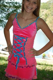 Custom Competition dance costume pink 2 pc CL/AXS tap jazz
