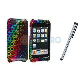 Rainbow Dots Case Cover+Stylus Pen For iPod Touch 3rd 2nd Gen 3G 2G