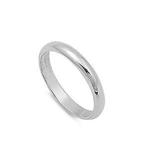 Personalized 3mm Sterling Silver Promise Ring   Free Engraving
