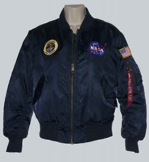Boys Larg NASA Space Comand Jacket Astronaut Camp warm quilted nylon