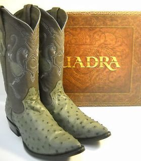 NEW GRAY mens CUADRA genuine OSTRICH COWBOY BOOTs *ALL SIZES* made in