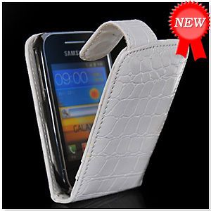 CROCODILE FLIP LEATHER POUCH CASE COVER FOR SAMSUNG GALAXY Y S5360