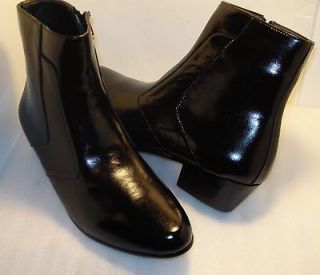 ITALO mens boot BLACK CUBAN heel US sz 10.5 W