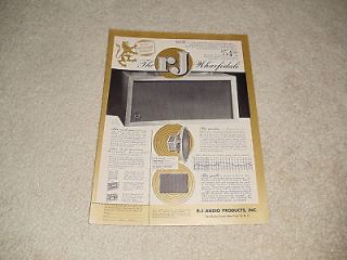 Wharfedale R J Speaker Ad, 1954, Articles, Info, S8MC