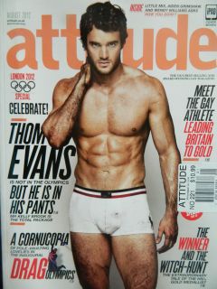Attitude Magazine Aug 2012  UK   Thom Evans Sect A