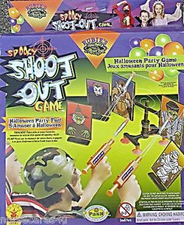 SHOOT OUT HALLOWEEN PARTY GAME, ORANGE TOY GUN SOFT DARTS , TARGETS