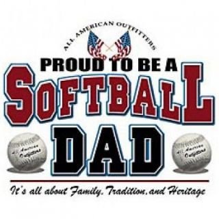 Proud To Be A Softball Dad T Shirt Any Size