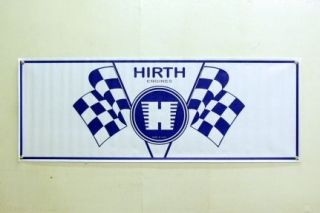 Vintage Hirth Snowmobile Engines Logo Mini Banner   11 x 29