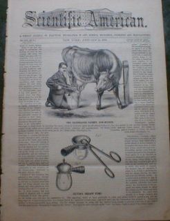 Dairy Patent Milking Machine 1863 Patent Butter Churn