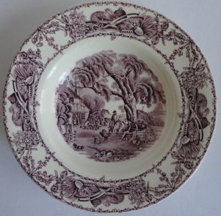 Purple Transfer Pastoral Davenport AJ Wilkinson English Large Soup