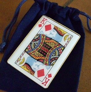 Poker Card Guard Protector King Of Diamonds and Gift Pouch Exclusive