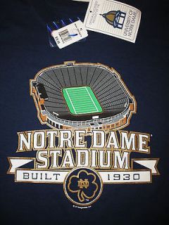 Notre Dame Football Stadium Adult Size X Large T Shirt XL Navy