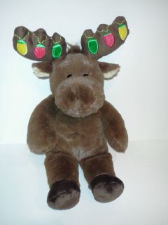 Bear Hal Moose Silky Soft Reindeer CHRISTMAS LIGHTS Antlers Plush Toy