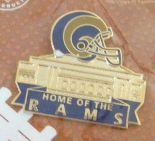 St. Louis Rams gold tone helmet Edward Jones Dome Stadium lapel pin