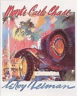 Leroy Neiman Poster MONTE CARLO CHASE AUTOMOBILE OPEN EDITION ART