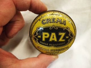 1920s Vintage Paz Peace Shoe polish cream tin Early antique