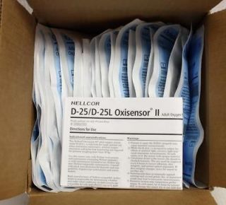 NELLCOR~(24) each Oxisensor II Adult SPO2 Sensors~D 25~1 8 Length