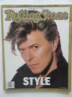DAVID BOWIE ROLLING STONE APRIL 23, 1987 STYLE ISSUE 20TH ANNIVERSARY