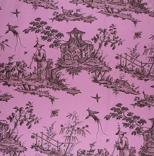 CLARENCE HOUSE La Lecon de Danse chinoiserie pink print cotton New