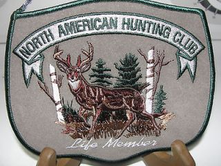 American Hunting Club, Life Member sew on patch, jacket size, deer