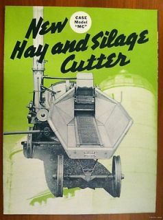 1940 JI Case Hay Silage Cutter Model MC Vintage Farm Catalog Brochure