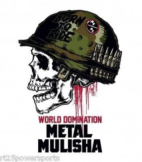 Metal Mulisha 12 inch Full Metal Sticker Stickers Deegan Skull Helmet