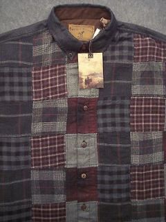 BNWT ~ Mens NORTH RIVER long sleeve Patch Quilt Casual Shirt ~ XL