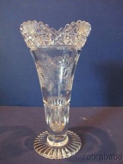 Vintage Meissen Glass Vase 6 3/4