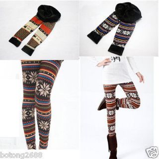 New Fashion 6Design Winter Snow&Deer Pattern Printed Women Leggings