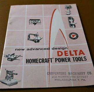 1957 Delta Rockwell Power Tools Catalog Lathe Hand Tools Jointer Saws