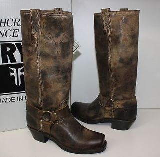 Frye Harness 15R TAN vintage Chocolate women boots New In Box