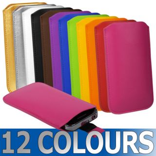 CUSTOM FITTED SOFT LEATHER POUCH CASE COVER FOR YOUR MOBILE PHONE