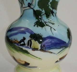 Diana Pottery Handpainted Vase By Norman Sherratt.