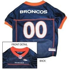 Denver Broncos NFL dog pet jersey or tee shirt blue (all sizes)