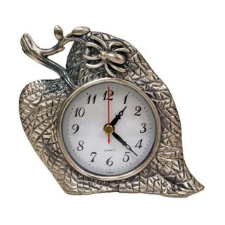 Supreme Housewares Pewter Leaf Clock
