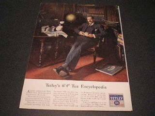 1958 Tetley Tea Bags Ad Albert Dimes at Six Foot 4 Inches Tall