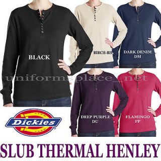 Dickies Women Lady Shirt Slub Thermal Hanley tops shirts colors XS S M
