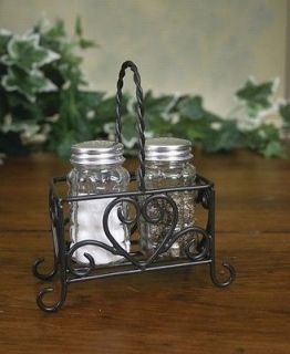 Heart Salt and Pepper Caddy Holder Country Kitchen Decor 365203