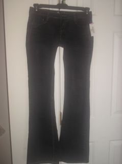 Firefly Black Silver Back Pocket Designs Boot Cut Junior Jeans Size 1