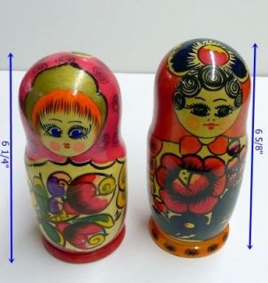 Vintage MATRYOSHKA Russian Nesting Doll BABUSHKA 2 Sets